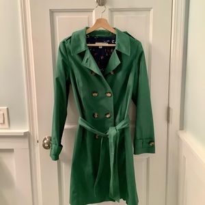 BODEN Green Trench Coat Sz 10